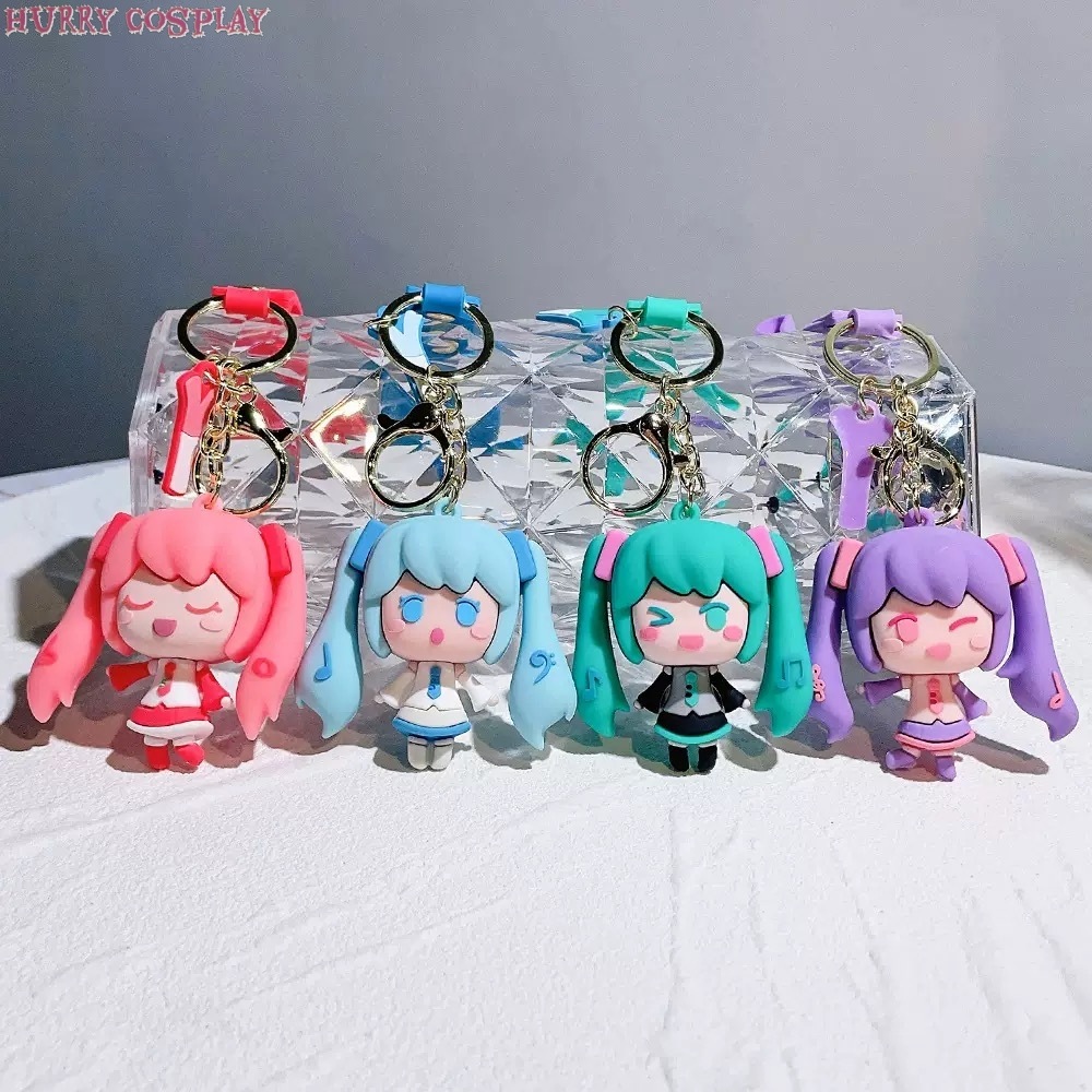 Hatsune Miku,Keychain,Hatsune Miku four colors and four expressions keychain - Pendant